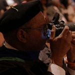 Professor Michael Scantlebury taking photos